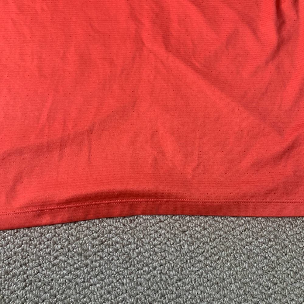Nike Golf Mens Polo Shirt Size Medium Red Short Sleeves Dri Fit Swoosh Pullover - Picture 4 of 12